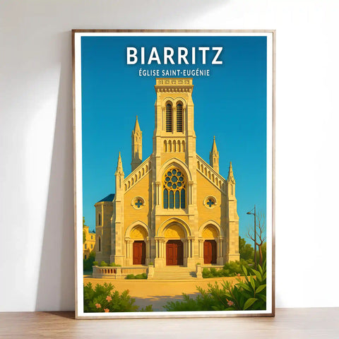 Affiche - Biarritz - Église Saint-Eugénie