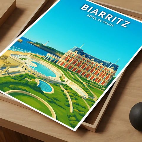 Affiche - Biarritz - Hôtel du Palais