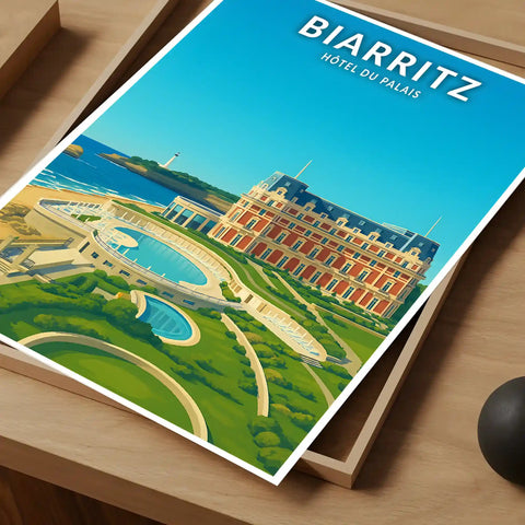 Affiche - Biarritz - Hôtel du Palais