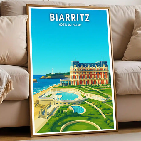 Affiche - Biarritz - Hôtel du Palais