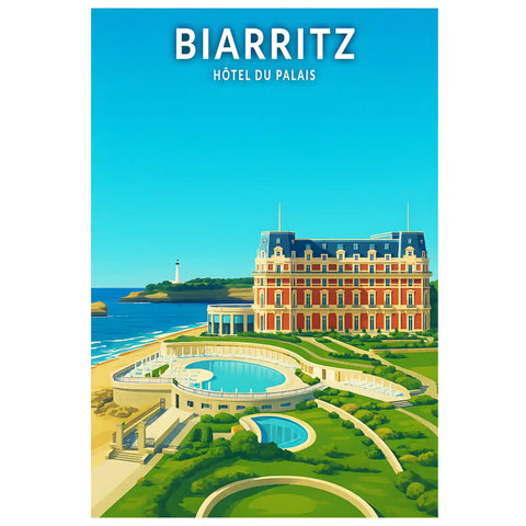 Affiche - Biarritz - Hôtel du Palais