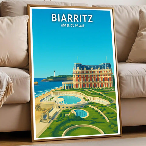 Affiche - Biarritz - Hôtel du Palais