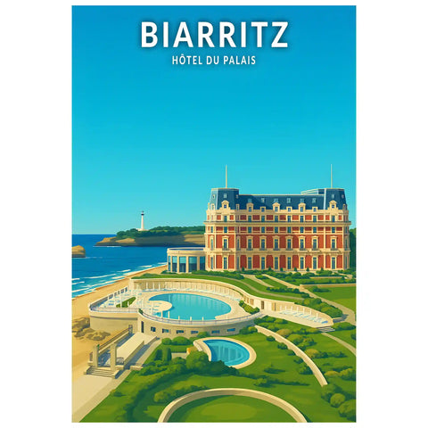 Affiche - Biarritz - Hôtel du Palais