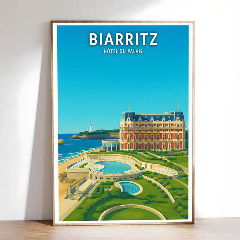 Affiche - Biarritz - Hôtel du Palais