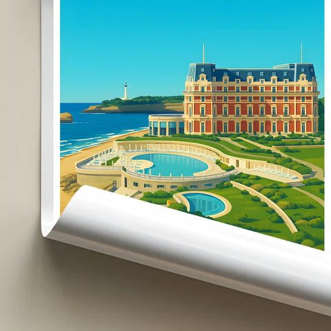 Affiche - Biarritz - Hôtel du Palais