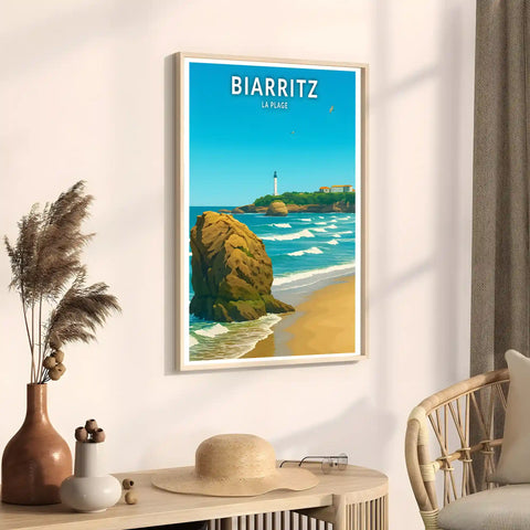 Affiche - Biarritz - La Plage