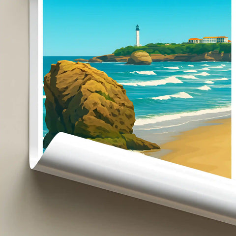 Affiche - Biarritz - La Plage