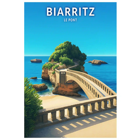 Affiche - Biarritz - Le Pont