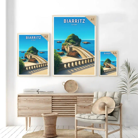 Affiche - Biarritz - Le Pont