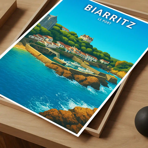 Affiche - Biarritz - Le Port