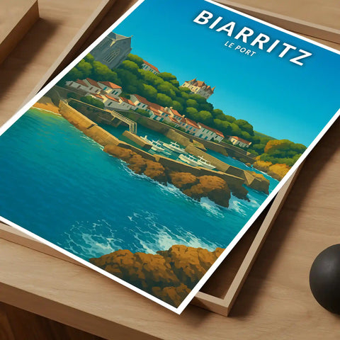 Affiche - Biarritz - Le Port