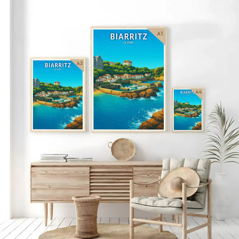Affiche - Biarritz - Le Port
