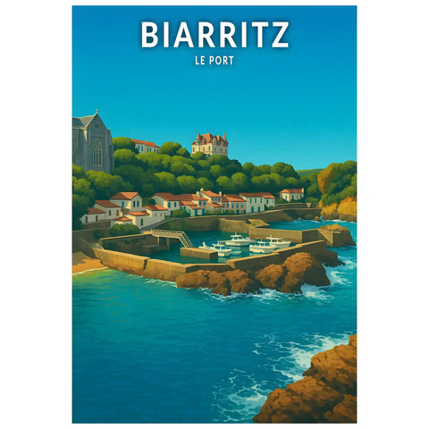 Affiche - Biarritz - Le Port