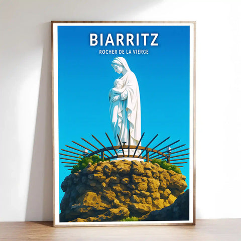Affiche - Biarritz - Rocher de la Vierge