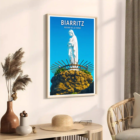 Affiche - Biarritz - Rocher de la Vierge