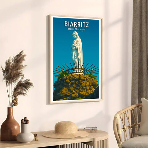 Affiche - Biarritz - Rocher de la Vierge