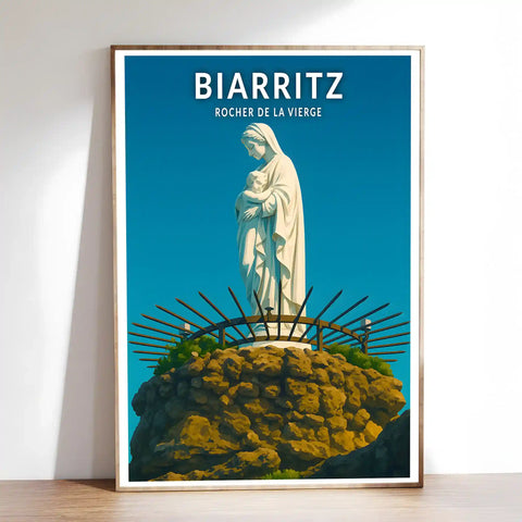 Affiche - Biarritz - Rocher de la Vierge