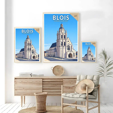 Affiche - Blois - Cathédrale Saint-Louis