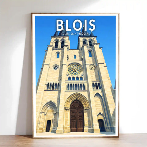 Affiche - Blois - Église Saint-Nicolas