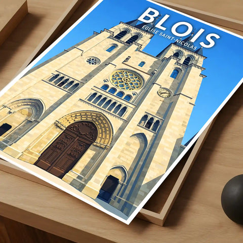 Affiche - Blois - Église Saint-Nicolas
