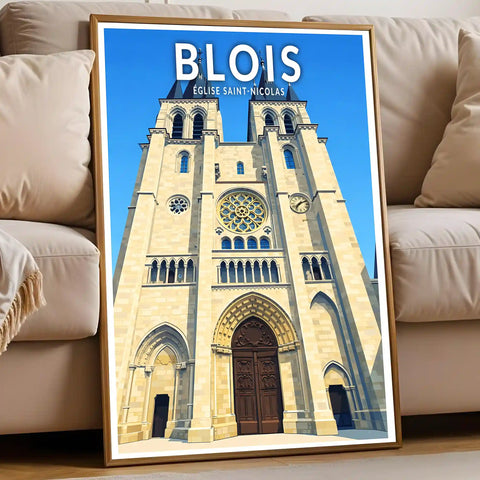 Affiche - Blois - Église Saint-Nicolas