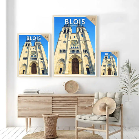 Affiche - Blois - Église Saint-Nicolas