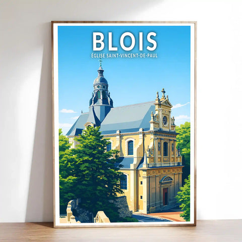 Affiche - Blois - Église Saint-Vincent-de-Paul