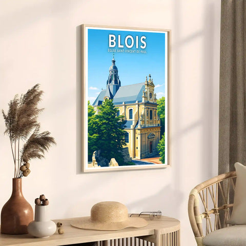 Affiche - Blois - Église Saint-Vincent-de-Paul