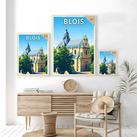 Affiche - Blois - Église Saint-Vincent-de-Paul