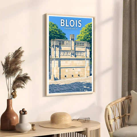 Affiche - Blois - Fontaine Louis XII
