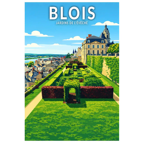 Affiche - Blois - Jardins de l’Évêché