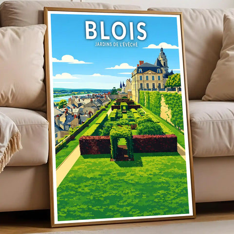 Affiche - Blois - Jardins de l’Évêché
