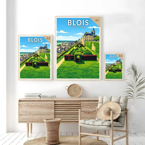 Affiche - Blois - Jardins de l’Évêché