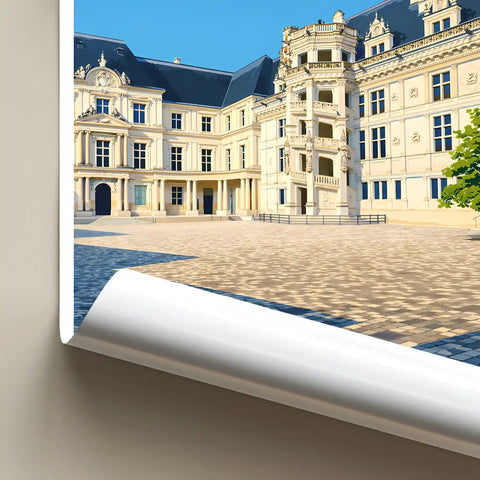 Affiche - Blois - La Cour du Château Royal