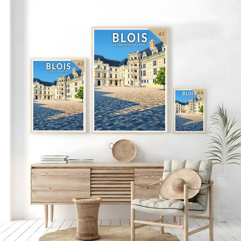 Affiche - Blois - La Cour du Château Royal