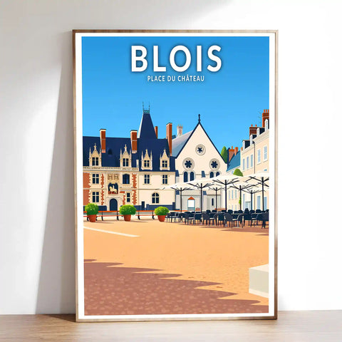 Affiche - Blois - Place du Château