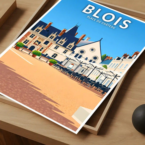 Affiche - Blois - Place du Château