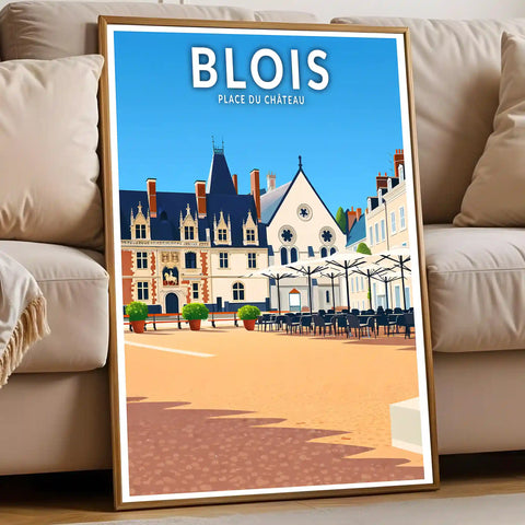 Affiche - Blois - Place du Château