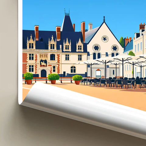 Affiche - Blois - Place du Château