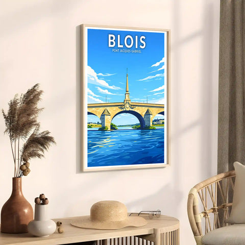 Affiche - Blois - Pont Jacques-Gabriel