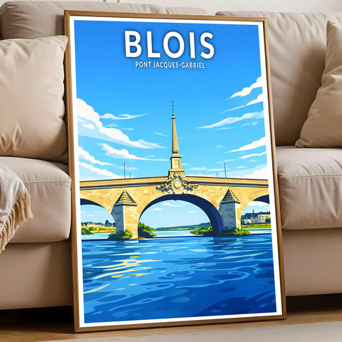 Affiche - Blois - Pont Jacques-Gabriel