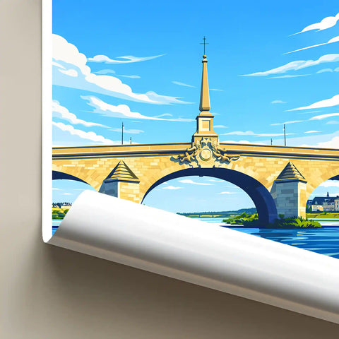 Affiche - Blois - Pont Jacques-Gabriel