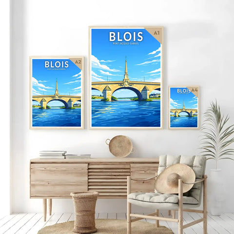Affiche - Blois - Pont Jacques-Gabriel