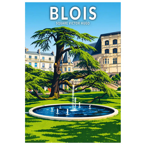 Affiche - Blois - Square Victor Hugo