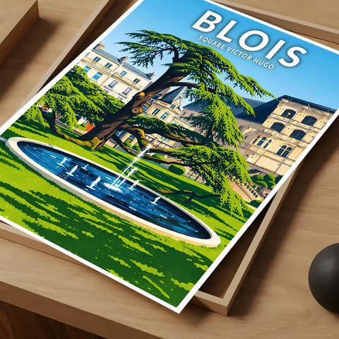 Affiche - Blois - Square Victor Hugo
