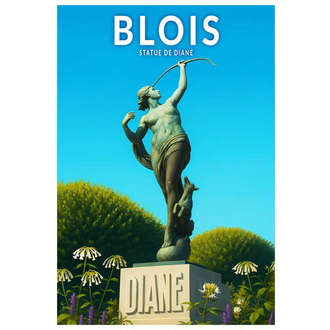Affiche - Blois - Statue de Diane