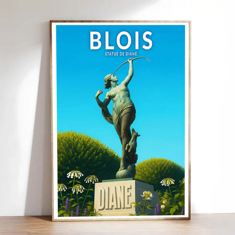 Affiche - Blois - Statue de Diane