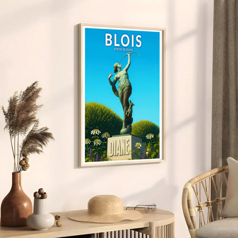Affiche - Blois - Statue de Diane