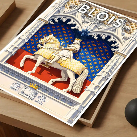 Affiche - Blois - Statue de Louis XII