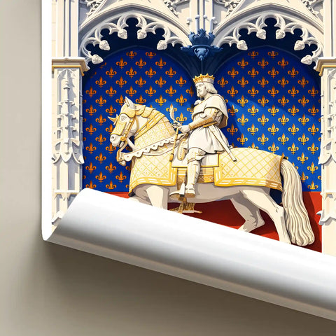 Affiche - Blois - Statue de Louis XII
